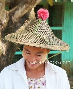 ミャンマー　グワ　帽子