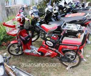 ミャンマー　カタ　電気自転車