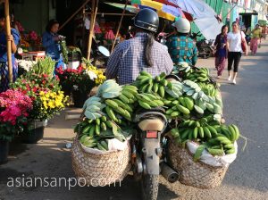 ミャンマー　ミッチーナ　市場